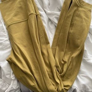 Lululemon Aligns ~ Grape Leaf (“mustard” color)